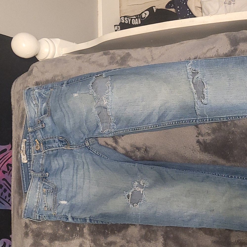 Hollister low rise ripped jeans